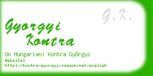 gyorgyi kontra business card
